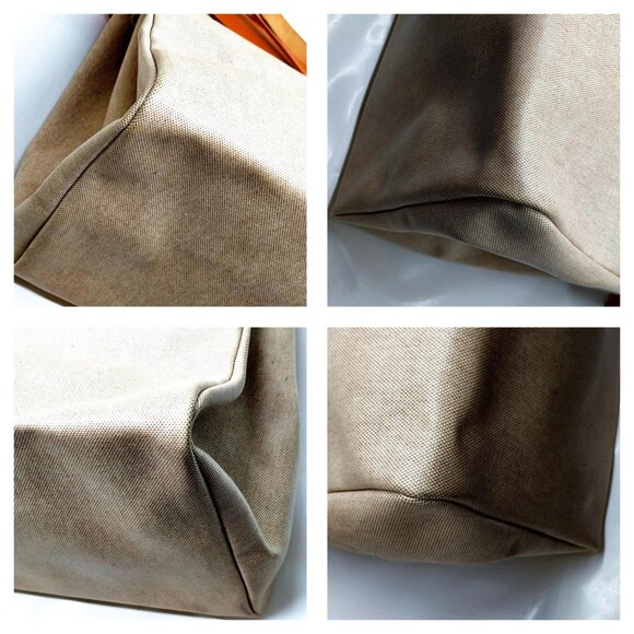 Hermes Hand Bag Beige Canvas mon-1500-091325 - Picture 10 of 16